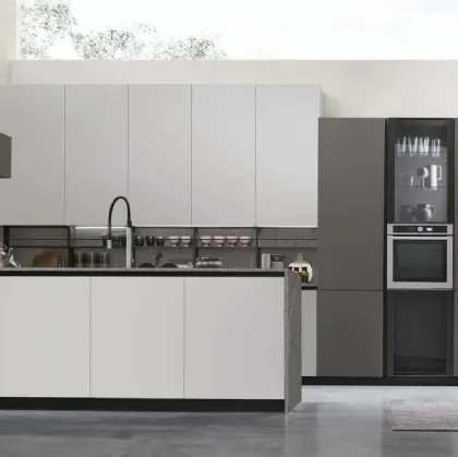 Modern Kitchen with Metropolis 13 Island by Stosa