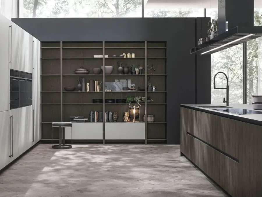 Modern kitchen with Natural 07 island by Stosa