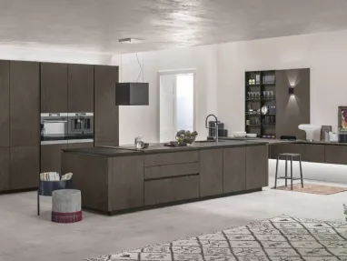 Modern kitchen with Stosa's Natural 10 island.