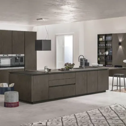 Modern kitchen with Stosa's Natural 10 island.