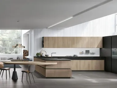 Modern kitchen with Stosa Natural 11 peninsula