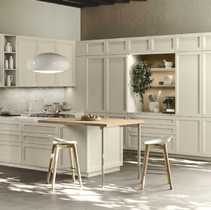 Modern kitchen with Palio 03 peninsula by Stosa.