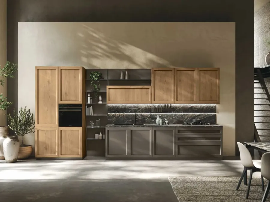 Modern linear kitchen Palio 05 by Stosa