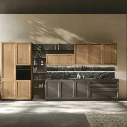 Modern linear kitchen Palio 05 by Stosa