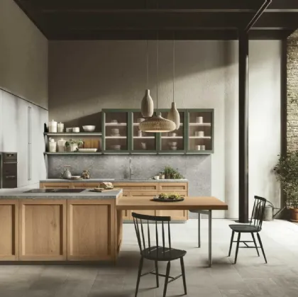 Modern kitchen with Palio 07 peninsula by Stosa.