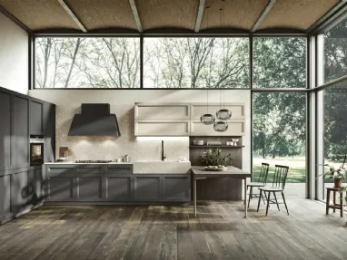 Modern angular kitchen Palio 08 by Stosa