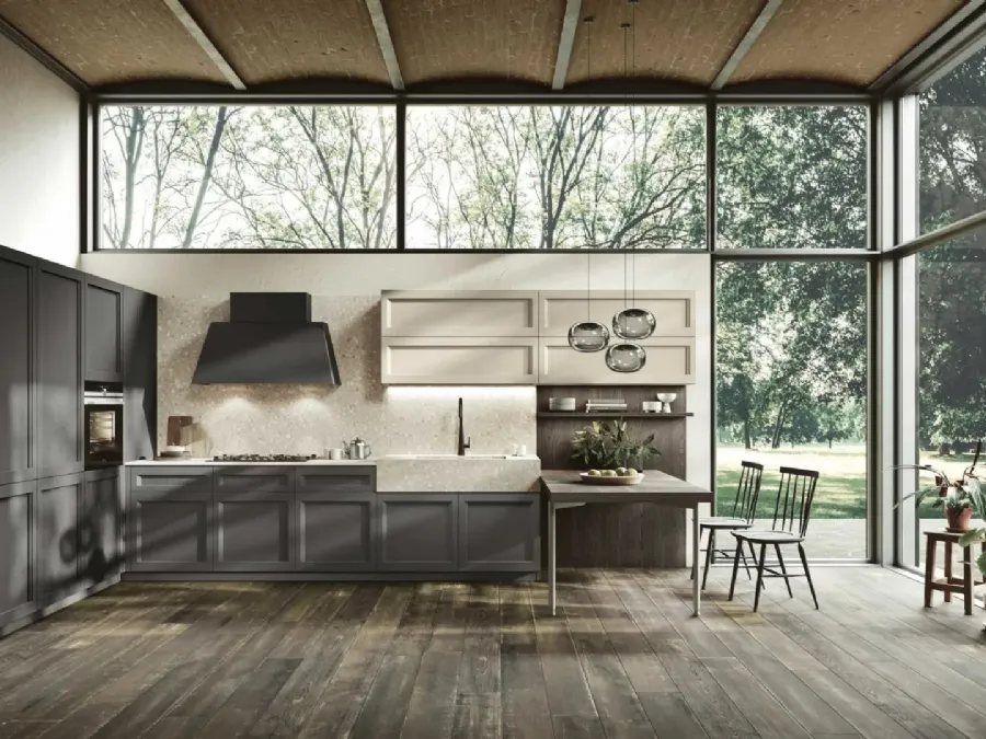 Modern angular kitchen Palio 08 by Stosa