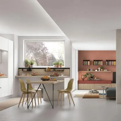 Modern kitchen with Stosa Young 05 peninsula.