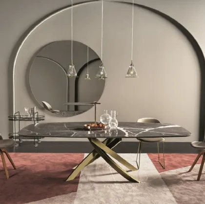 Artistic table in SuperMarble by Bontempi