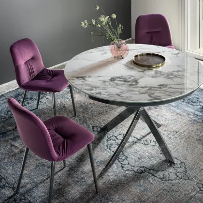 Barone round table in SuperMarmo by Bontempi.