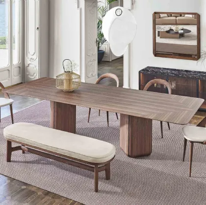 Porada's walnut Canaletto wood table Bay.