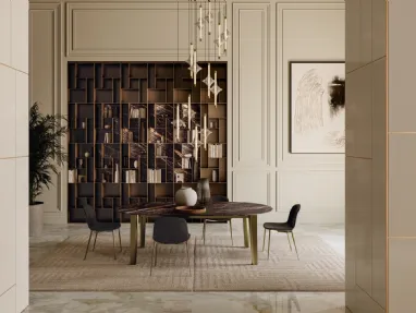 Extendable Etro XXL table in Bontempi's SuperMarble