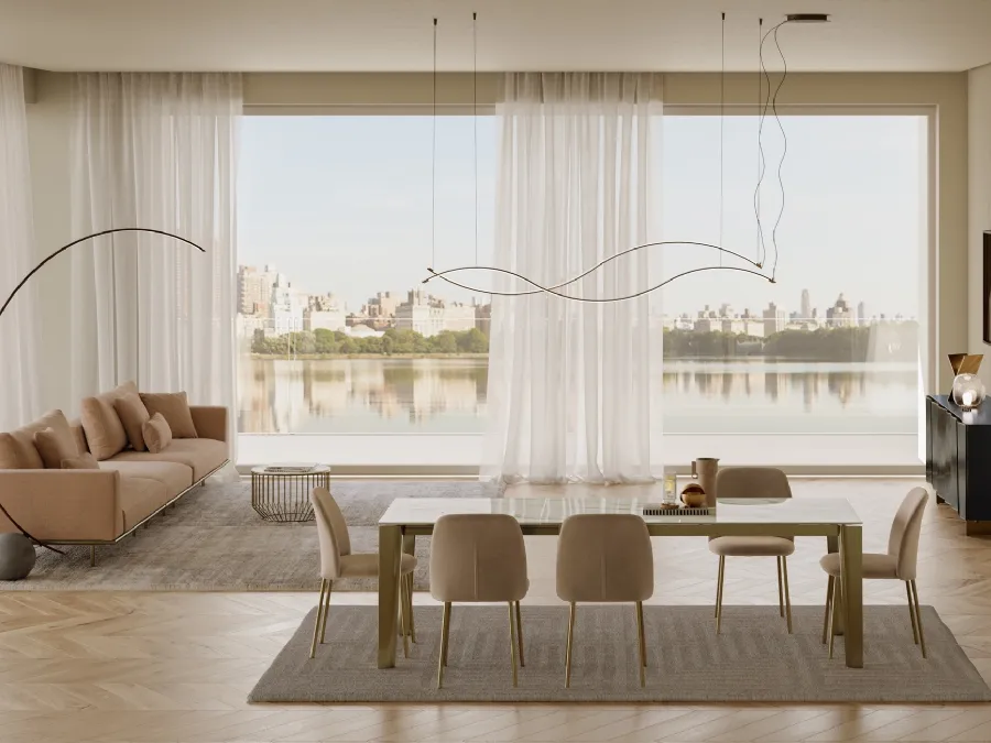 Extendable Etro XXL table in SuperMarble by Bontempi
