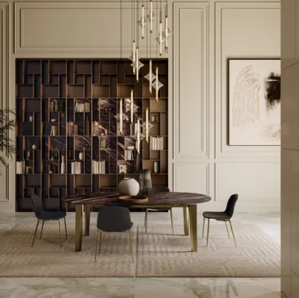 Extendable Etro XXL table in Bontempi's SuperMarble