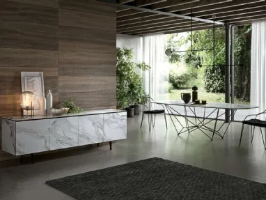 Fil8 Fixed Ceramic Table by Ozzio