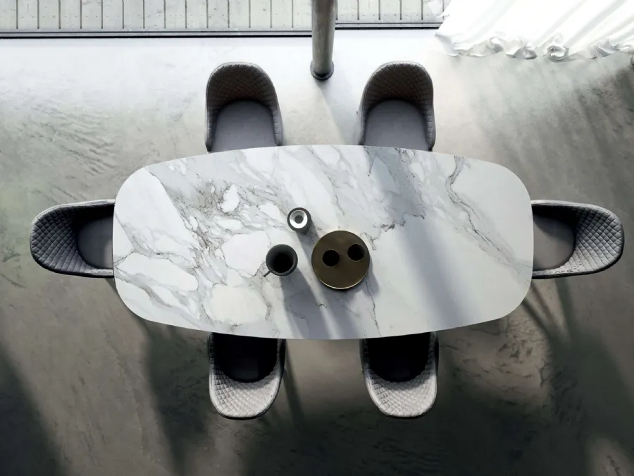 Fixed Fil8 ceramic table by Ozzio