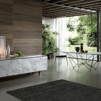 Fil8 Fixed Ceramic Table by Ozzio