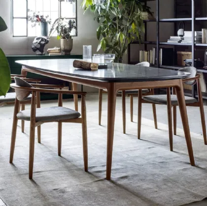 Hanami table with marble top by Novamobili