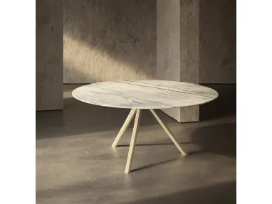 HEB Round marble table by Desalto.