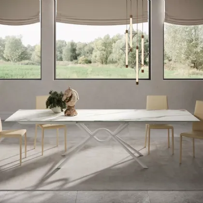Hunter table in SuperMarble by Bontempi