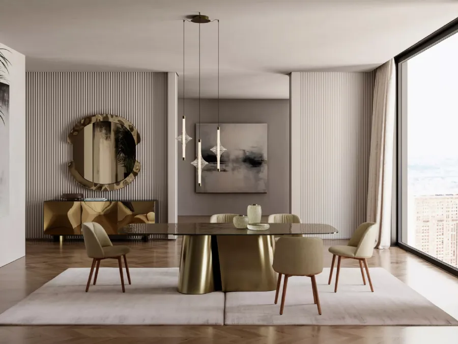 Kimono Table in Crystal by Bontempi