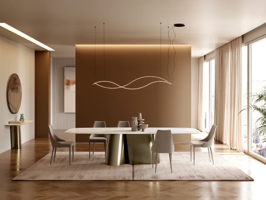 Extendable Kimono table made of SuperMarmo by Bontempi