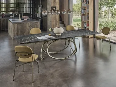 Louis table in SuperMarble by Bontempi