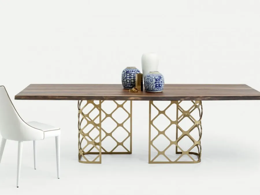 Majesty wooden table by Bontempi