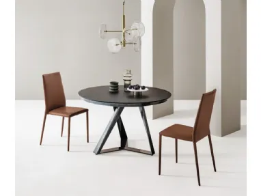 Extendable round Millennium table by Bontempi.