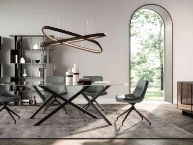 Fixed Random glass table by Ozzio