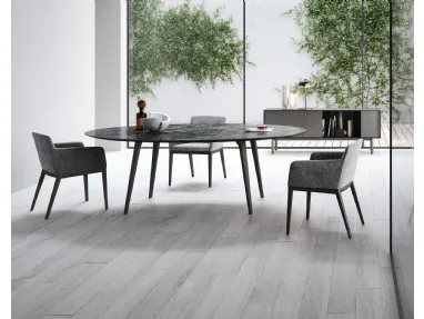 Rea Table with Marble Top by Novamobili