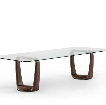 Saddle Rectangular Table in Crystal by Porada