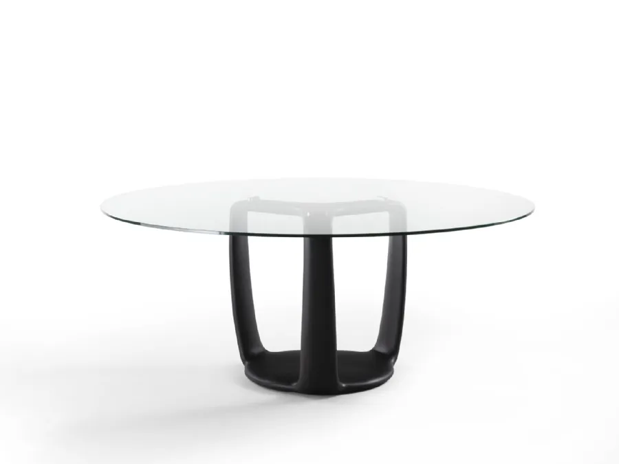 Saddle Round Glass Table by Porada