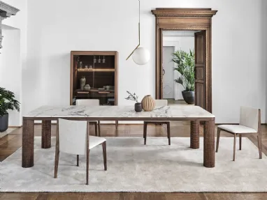 Sansiro table with Porada marble top