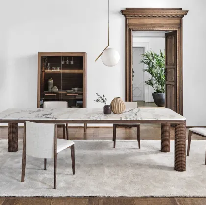 Sansiro table with Porada marble top