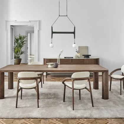 Porada's Canaletto walnut wood Sansiro table.