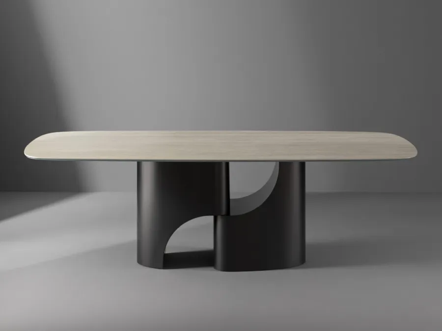 Taijitu table with ceramic top by Bonaldo