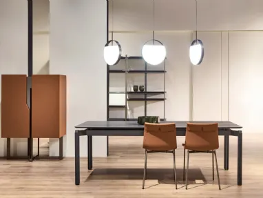 Willow table with wooden top by Cantori.