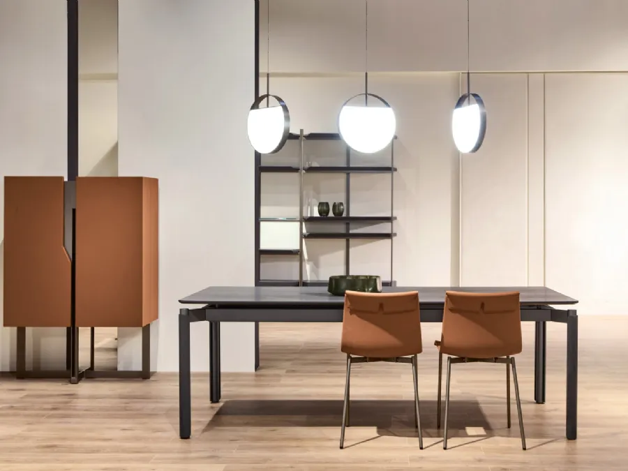 Willow table with wooden top by Cantori.